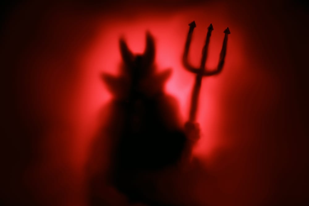 Creepy devil silhouette.