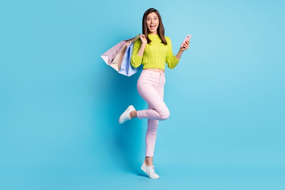 Woman who is confident with her body language.