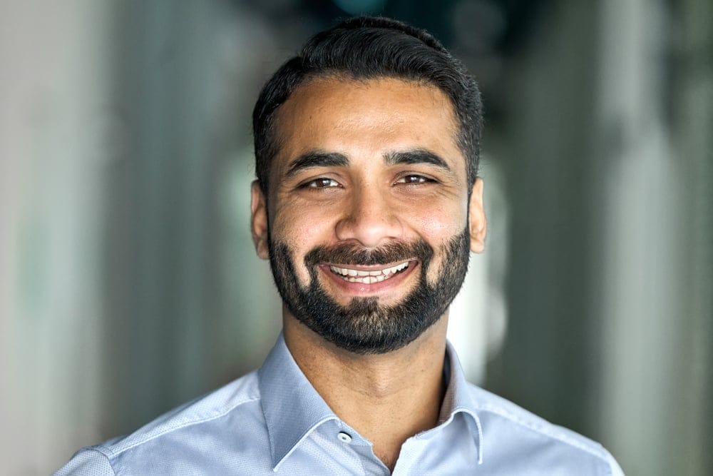 Smiling confident man.