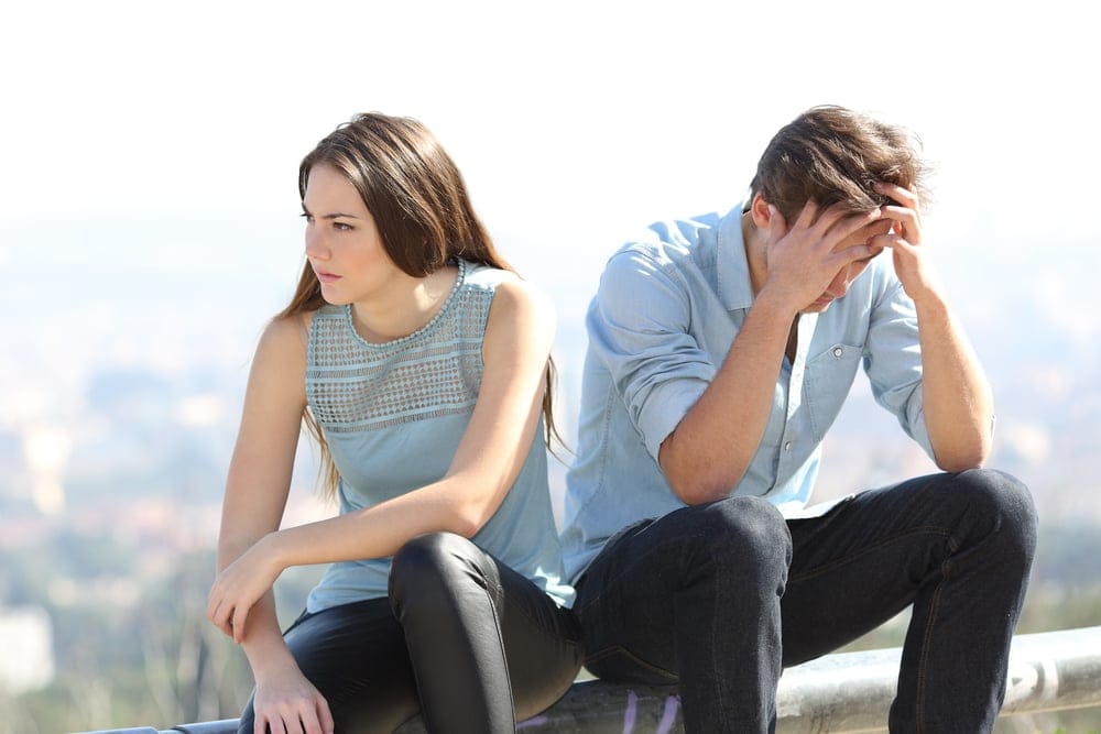 Couple arguing and about to break up.