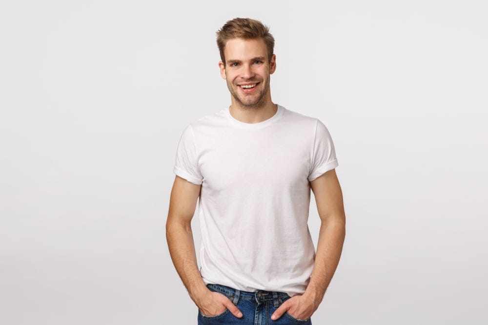 Man looking confident.