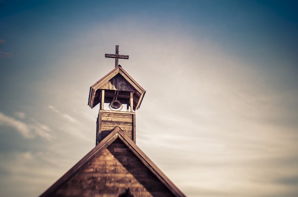 Beautiful old church steeple.