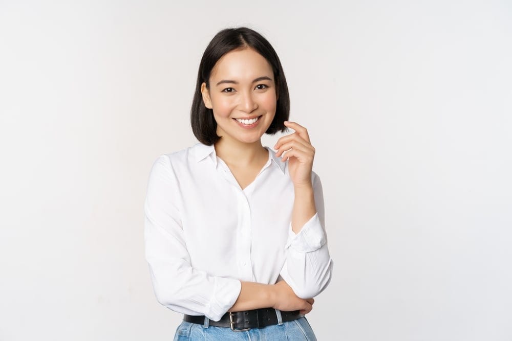 Woman looking confident.