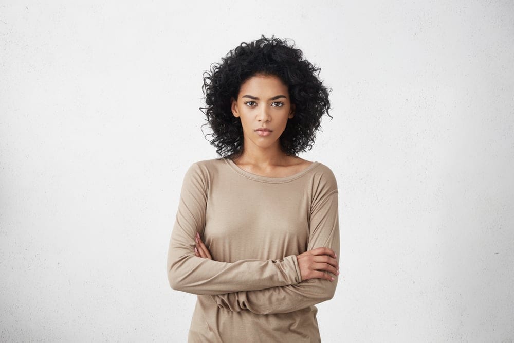 Angry young woman.