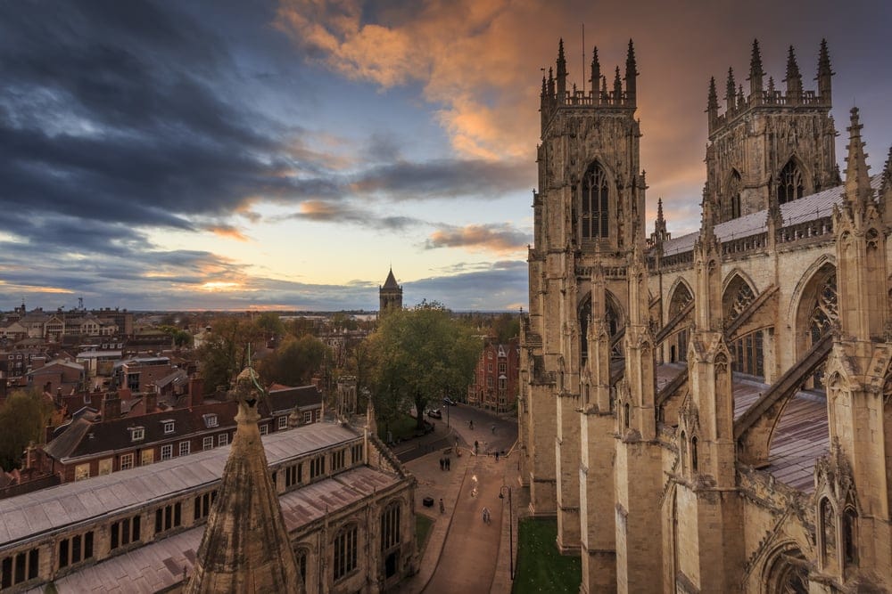 Beautiful buildings in England.
