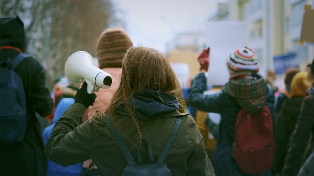 Young activists at a march.