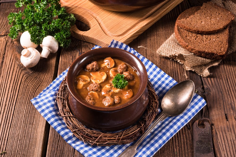 Delicious bowl of soup.