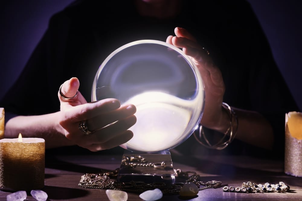 Fortune teller with a crystal ball.