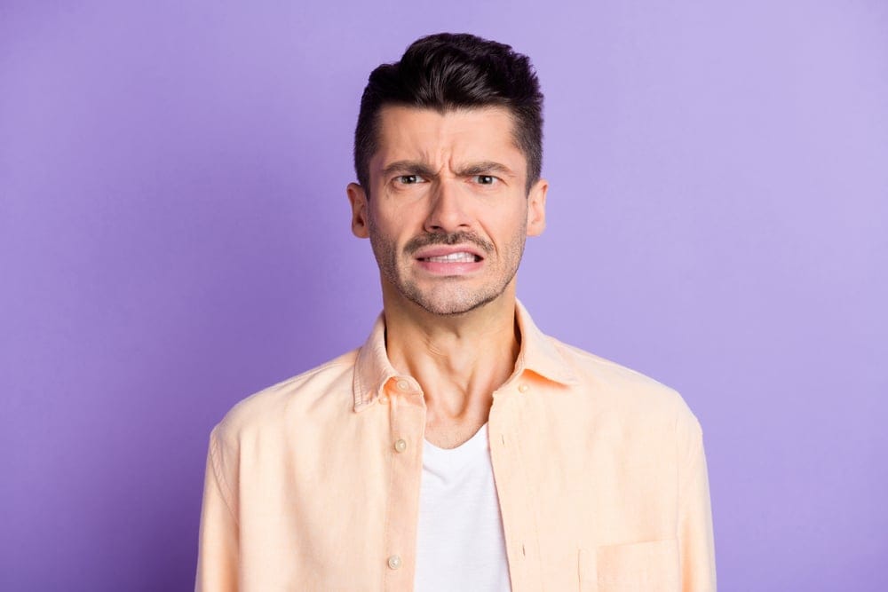 Man looking disappointed.