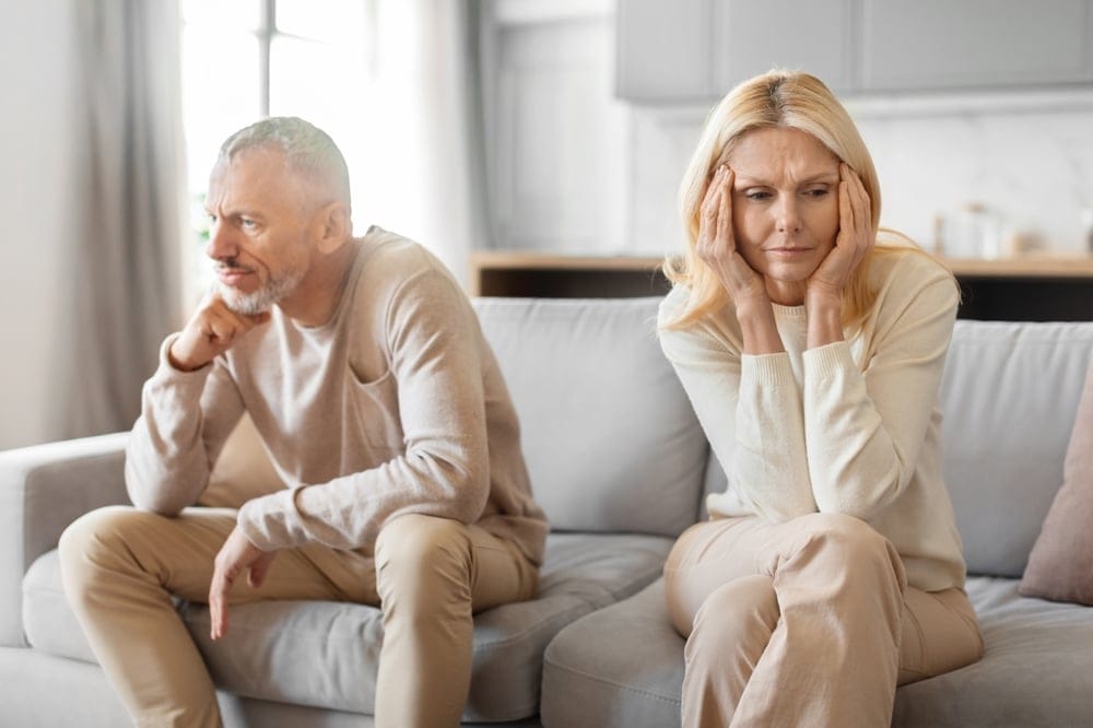 Man and woman deep in conversation.