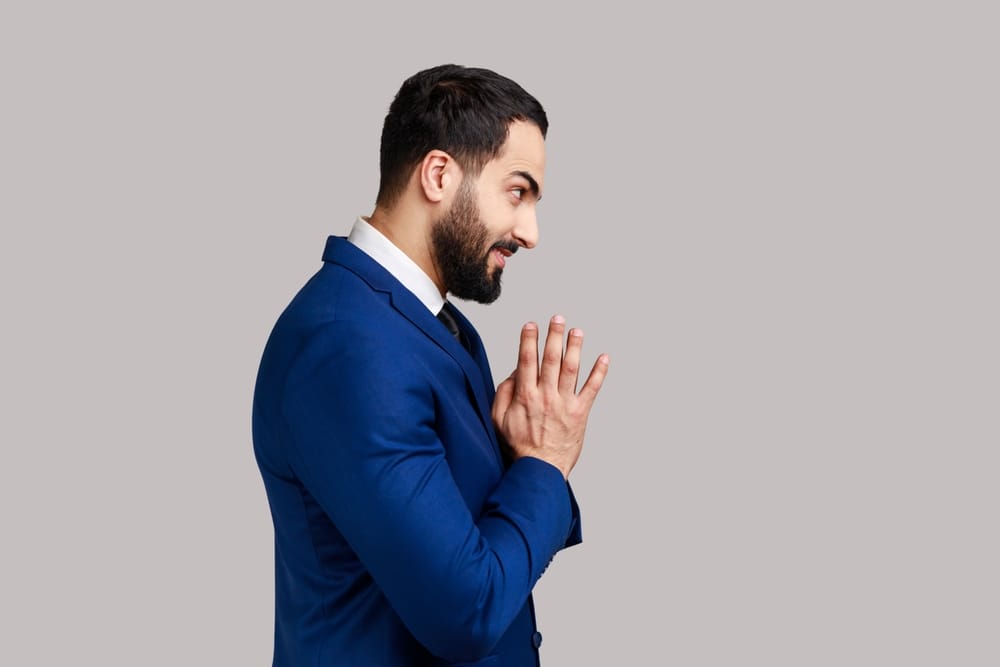 Man giving thanks.