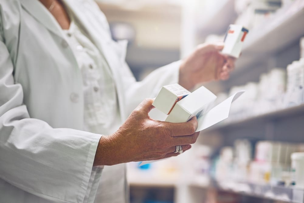 Pharmacist at the drug store.