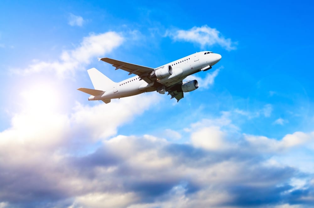 Airplane in flight.