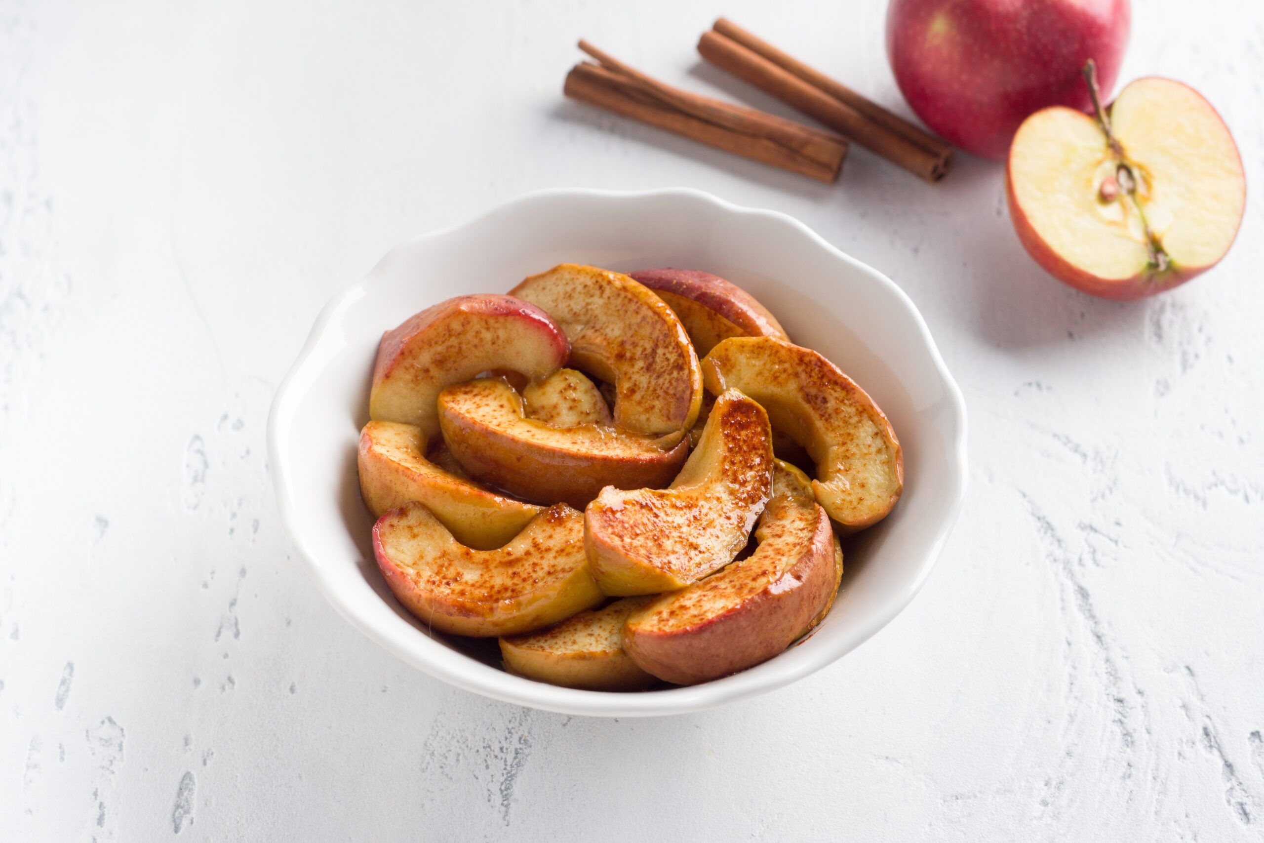 Baked apples and cinnamon.