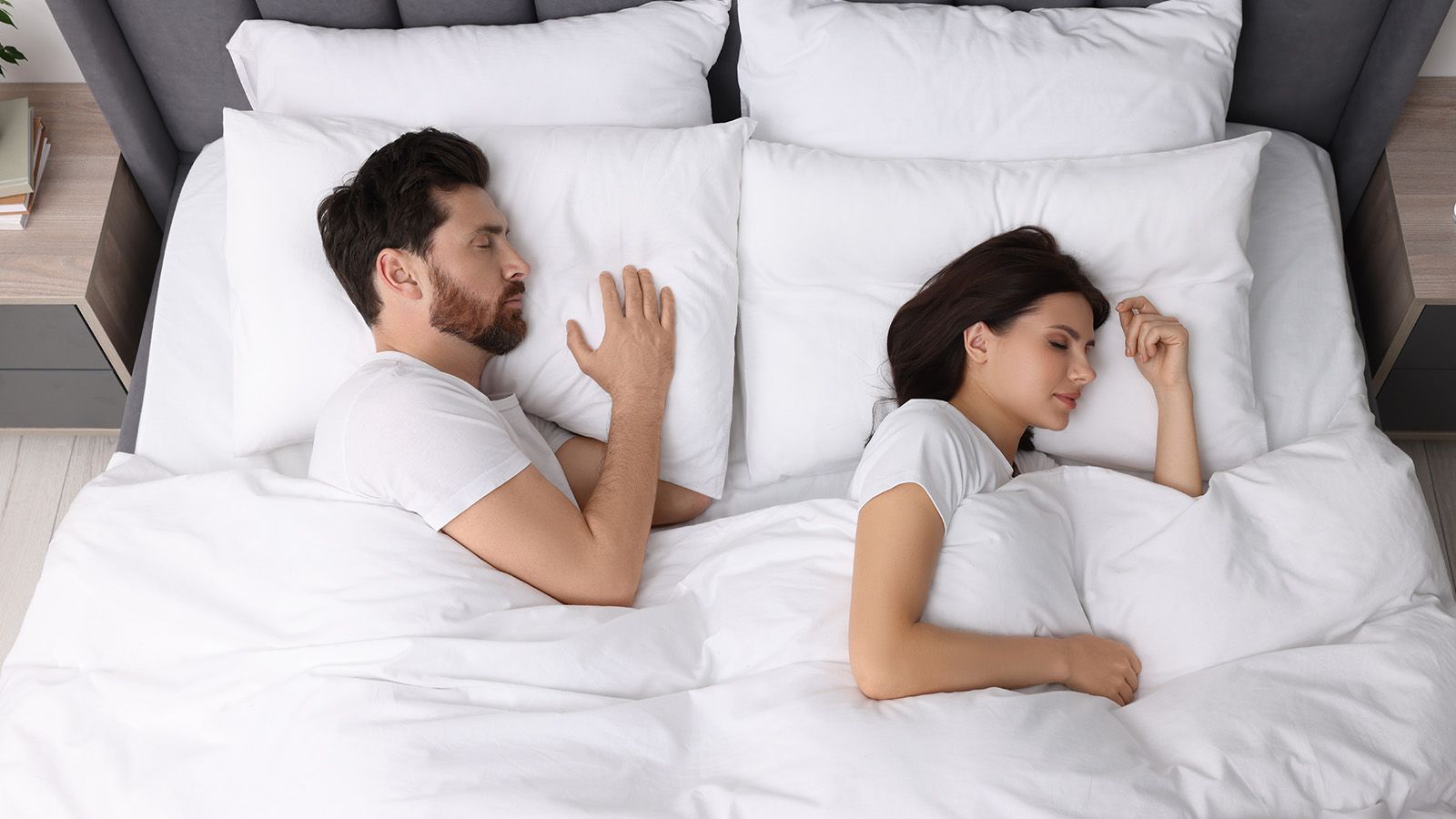 Couple going to bed early because they're tried.