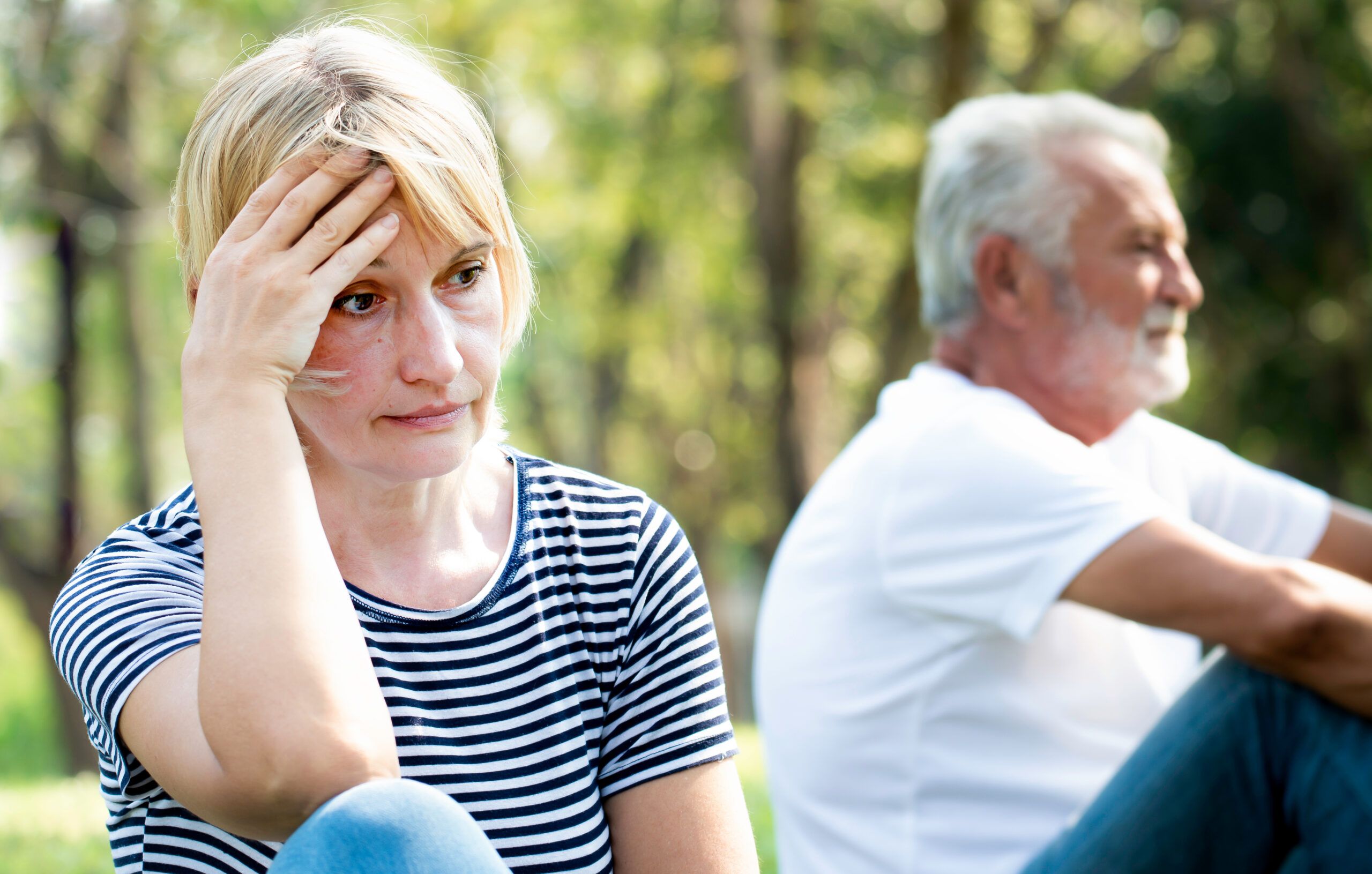 A midlife woman who finally left her bad marriage.