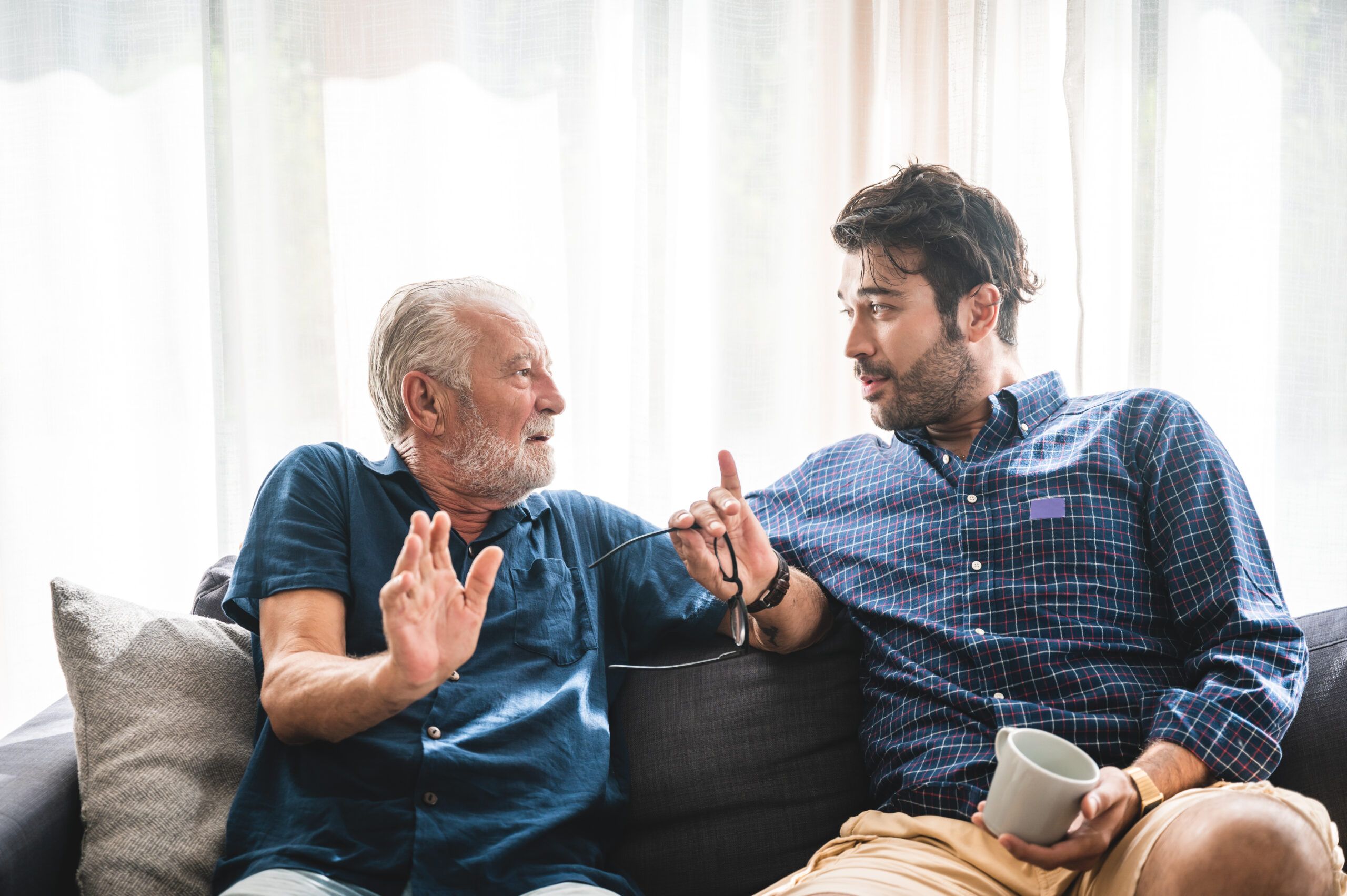 A Boomer parent who thinks he's offering affection but his adult son hears criticism.