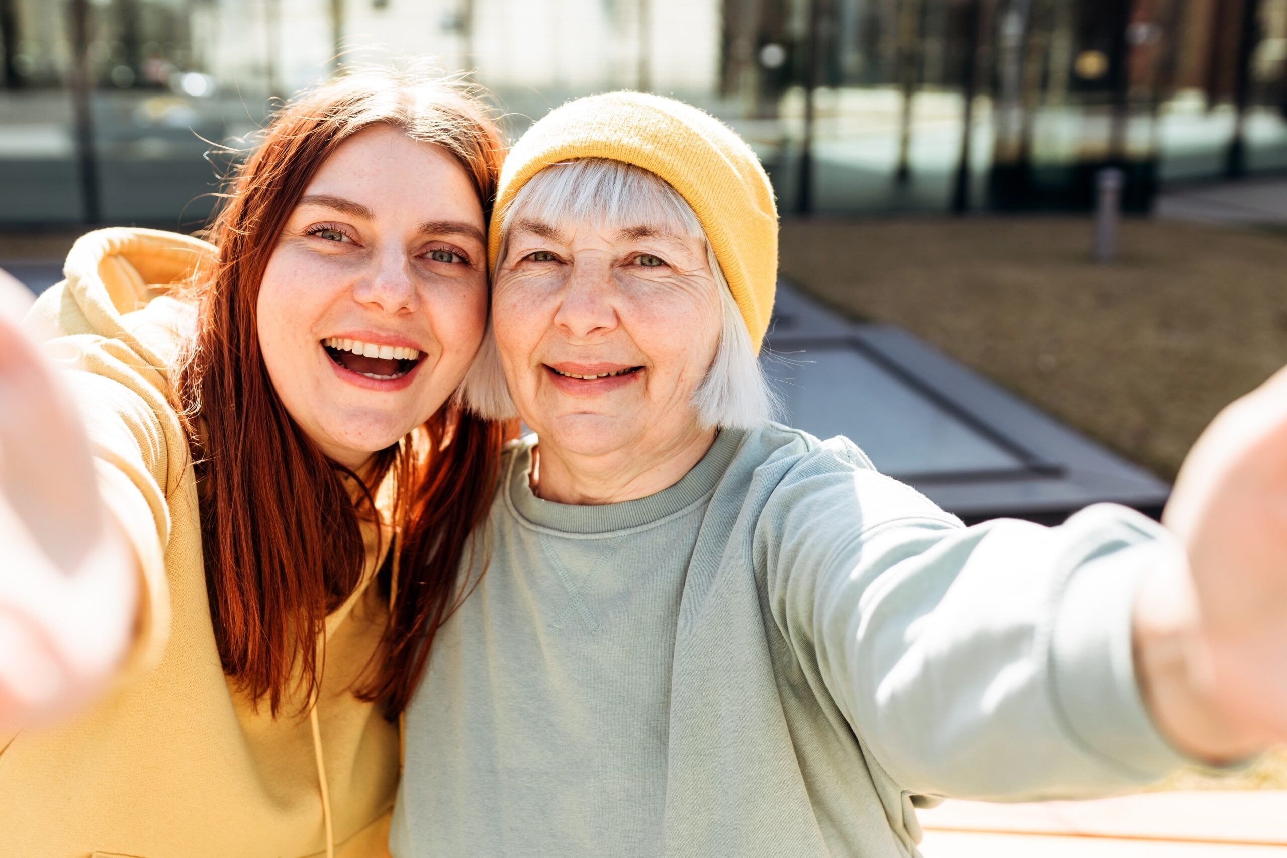 A 37-year-old with her closest friend who is in her 60s.