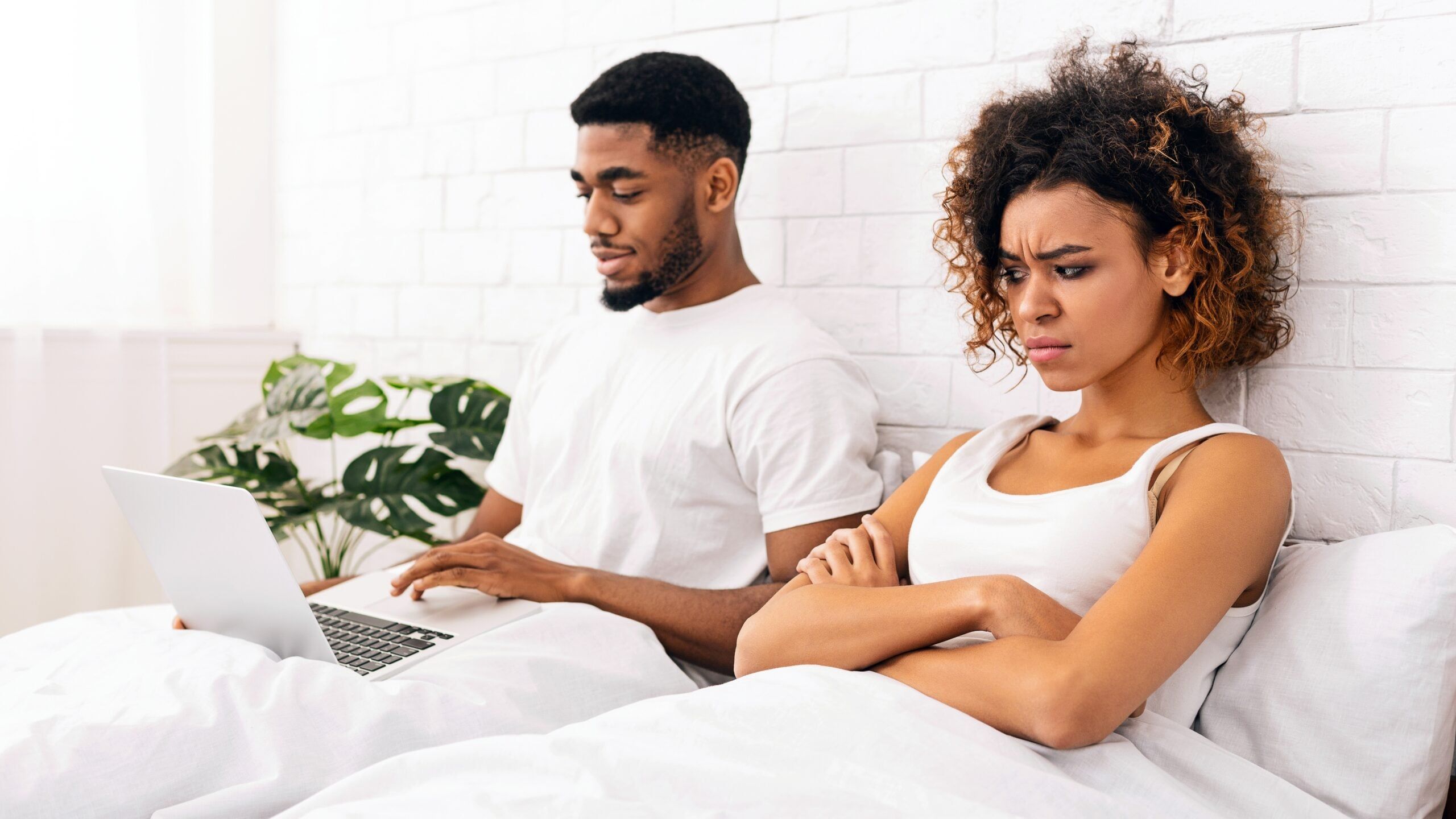 A woman who doesn't trust her spouse.