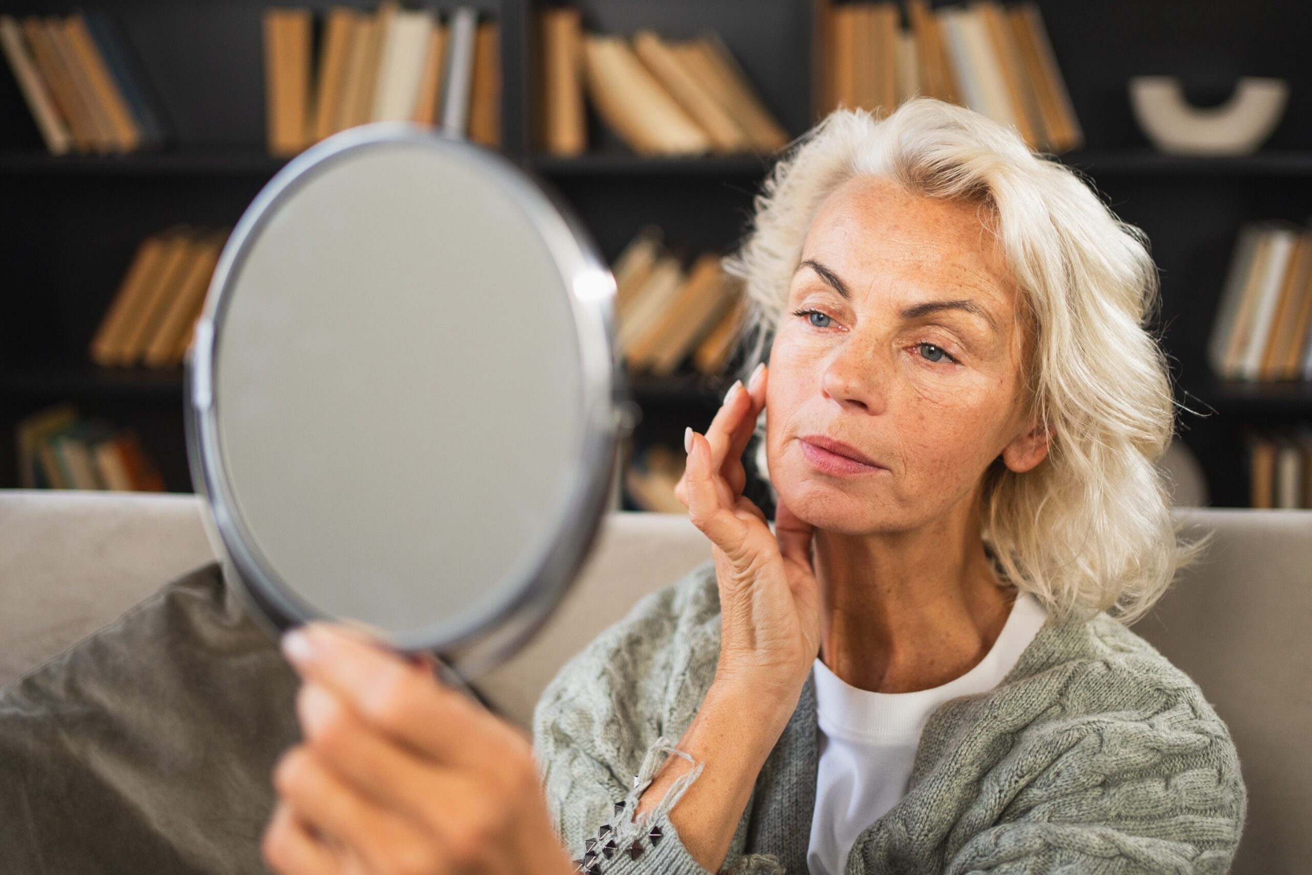 A midlife woman who's stopped caring what others think.
