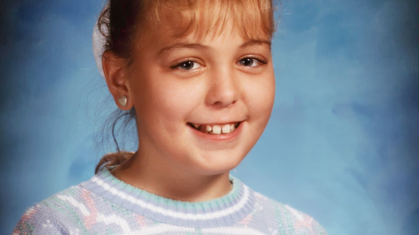 Vintage 90s portrait nostalgic of young girl