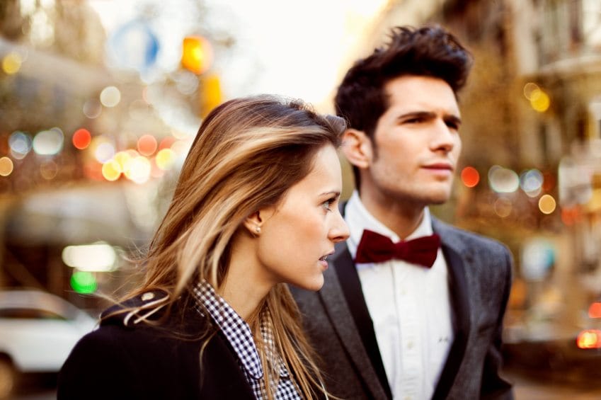 Classy couple guy with bowtie