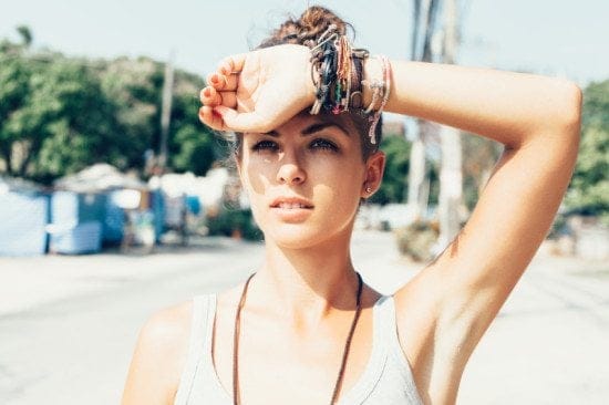 hipster woman in the sunshine