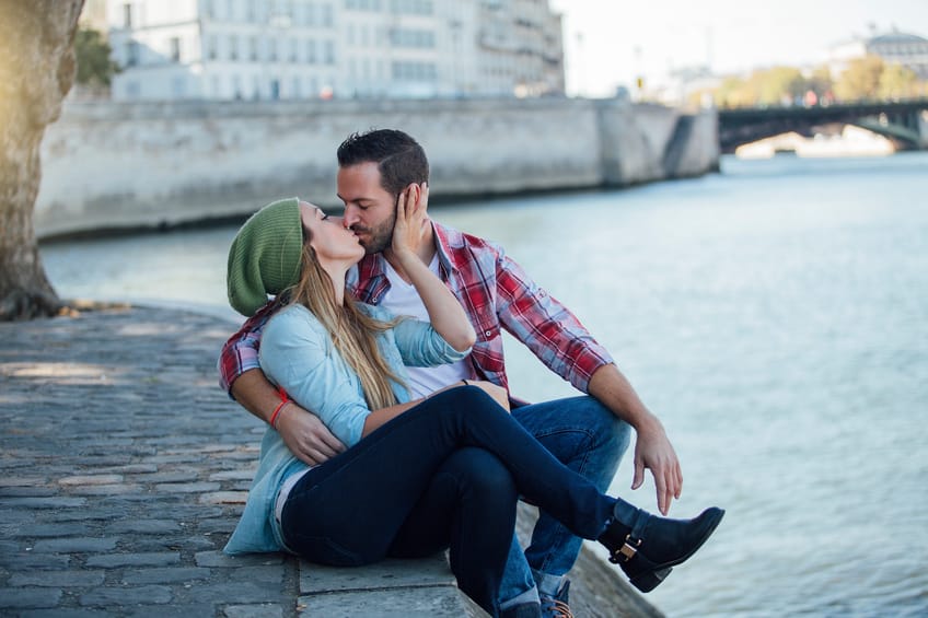 Young Couple visiting paris