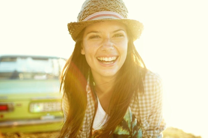 Gorgeous young woman smiling
