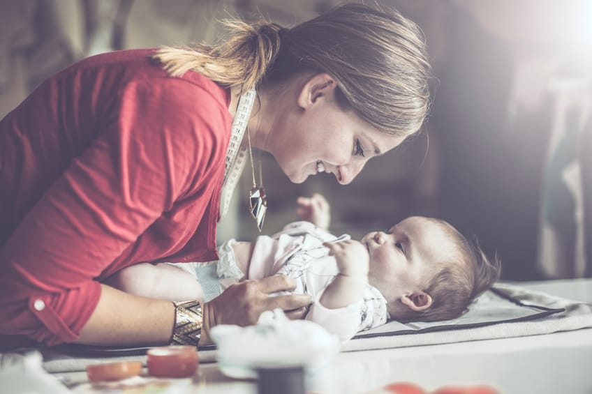 Woman with baby