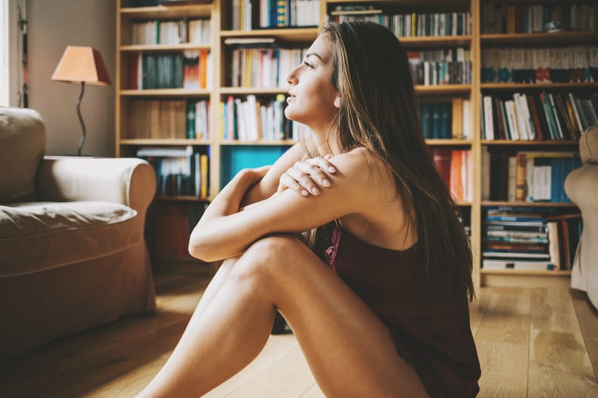 Attractive young woman at home