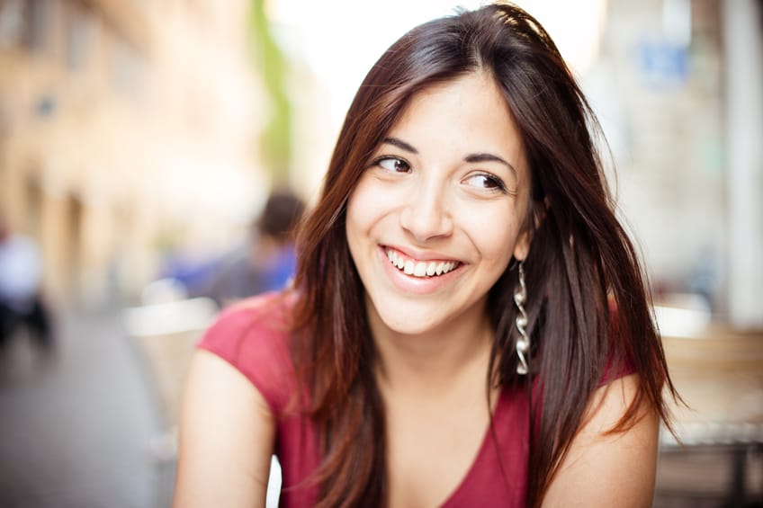 woman smile happy summer