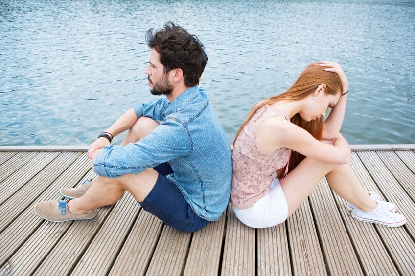 Young couple having relationship problems