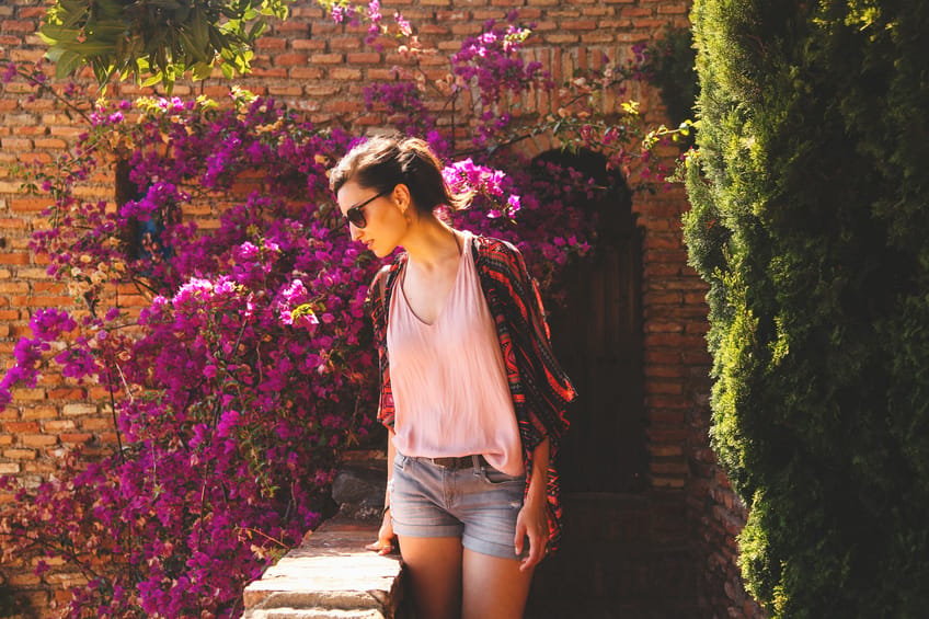 fashionable tourist sightseeing