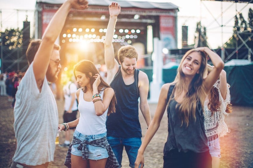 friends festival happy outside summer