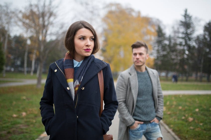 young couple argue fight love