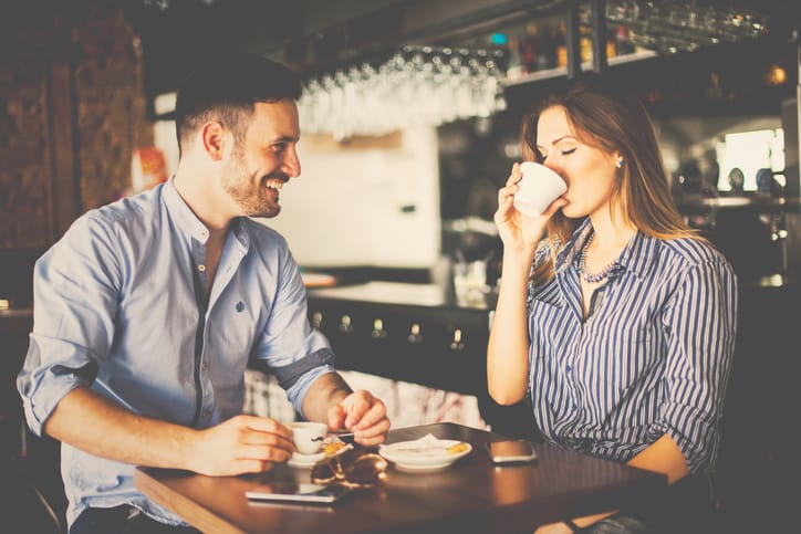 couple coffee shop date