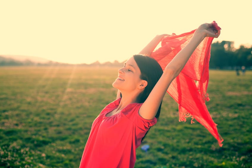Young girl outside