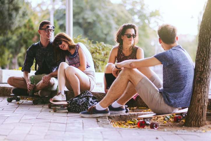 Two Young Skater Couples