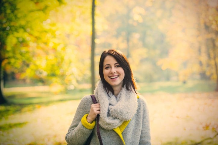 young woman happy