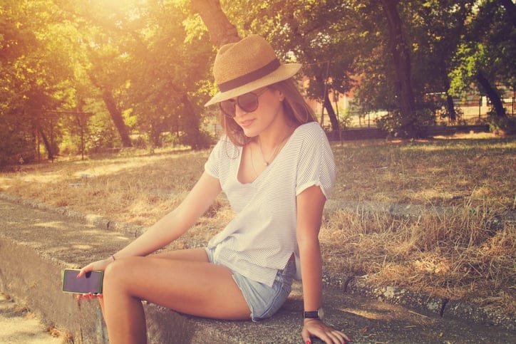 Portrait of young beautiful brunette.