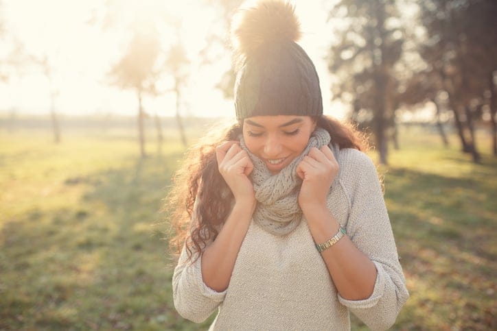 Beauty portrait of a smiling young woman in the nature.