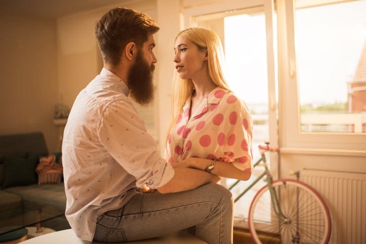 couple having serious conversation