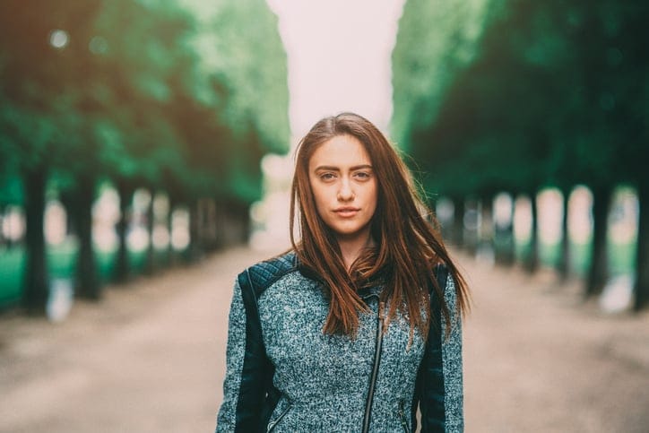Portrait of a woman in Luxembourg Garden