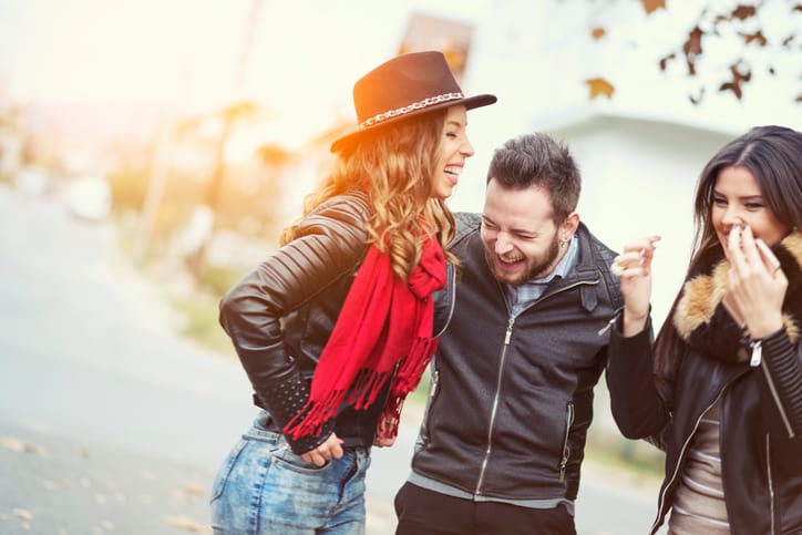 friends laughing happy social
