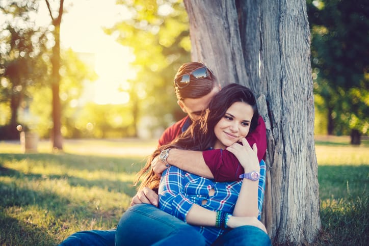 young couple dating romance love