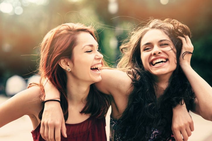 Female friends having summer fun.