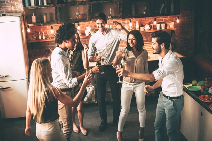 Group of friends celebrating