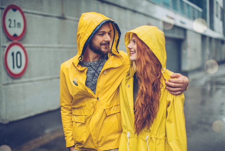 Happiness in the rain