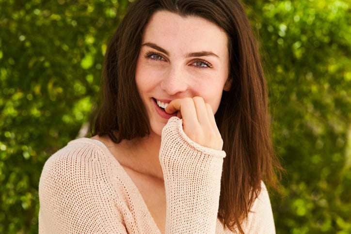 Happy girl laughing